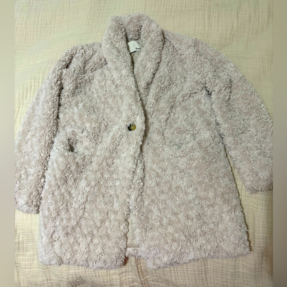 Wilfred Grete Cream/White Teddy Jacket Oversized Cozy